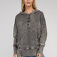 French Terry Acid Wash Kangaroo Pocket Hoodie