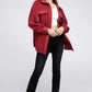 Fleece Buttoned Down Oversized Jacket