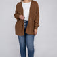 Plus Low Gauge Waffle Open Cardigan Sweater