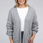 Plus Low Gauge Waffle Open Cardigan Sweater