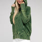 French Terry Acid Wash Kangaroo Pocket Hoodie