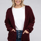 Plus Low Gauge Waffle Open Cardigan Sweater