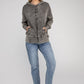 French Terry Acid Wash Kangaroo Pocket Hoodie