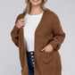 Plus Low Gauge Waffle Open Cardigan Sweater