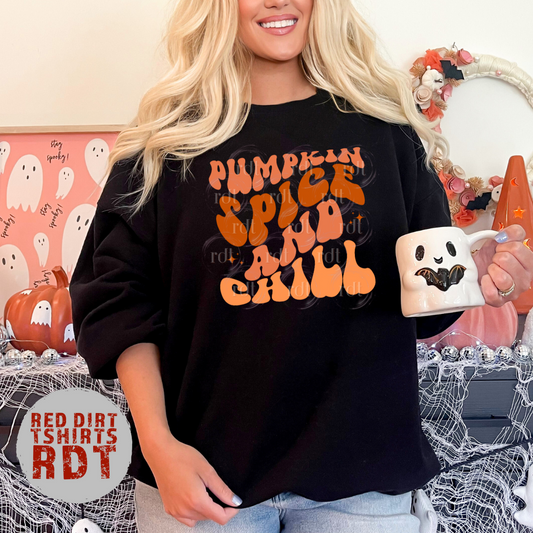 Pumpkin Spice and Chill Crewneck Sweatshirt
