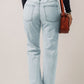 SYNZ Distressed Buttoned Jeans with Pockets