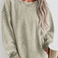 Round Neck Dropped Shoulder Sweatshirt